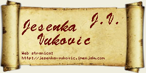 Jesenka Vuković vizit kartica